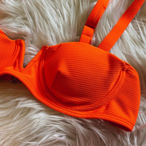 Orange Balconette V Cut Vibrant Bikini - Picture 6 of 11